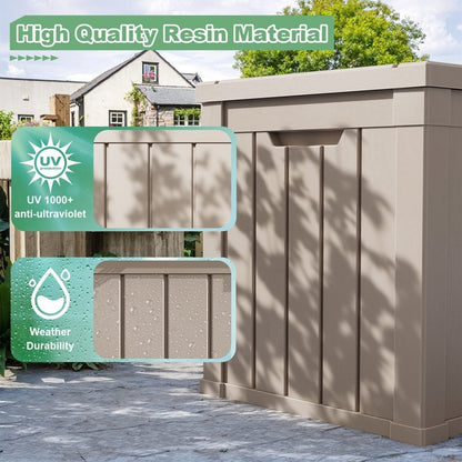 Coffre de rangement extérieur en résine avec serrure