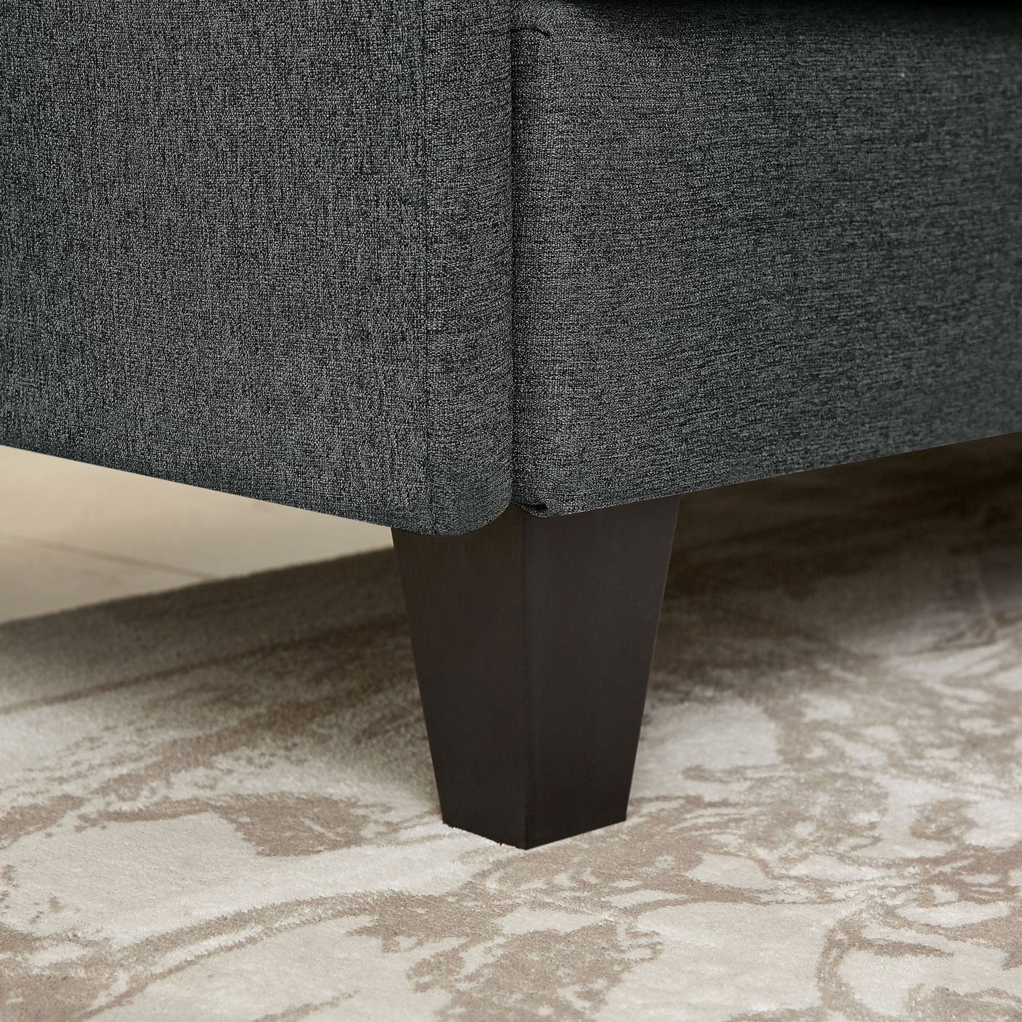 Canapé sectionnel en L 86,22 pouces avec poches de rangement latérales