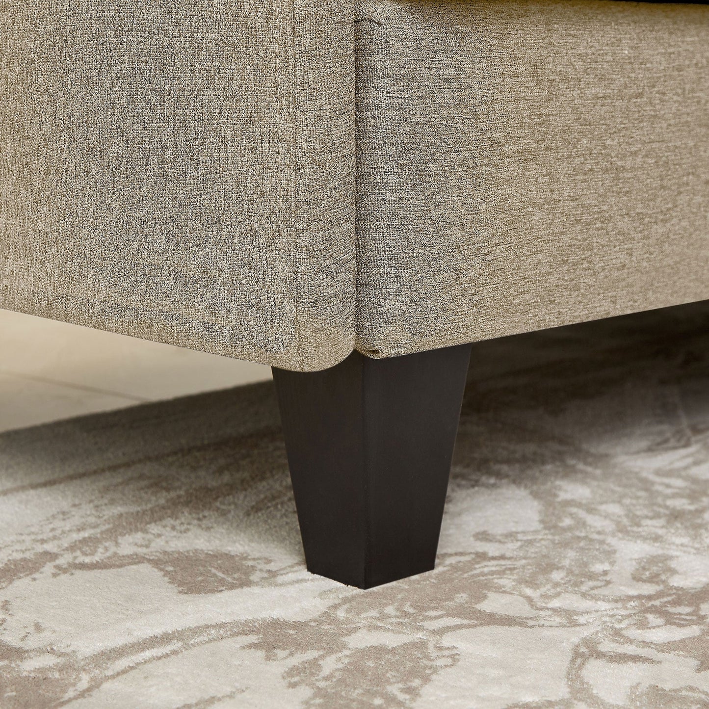 Canapé sectionnel en L 86,22 pouces avec poches de rangement latérales