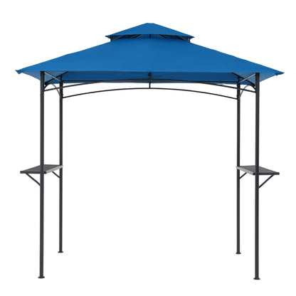 Gazebo extérieur étanche à la pluie pour barbecue, avec double paroi ventilée, 2,4 m x 1,5 m