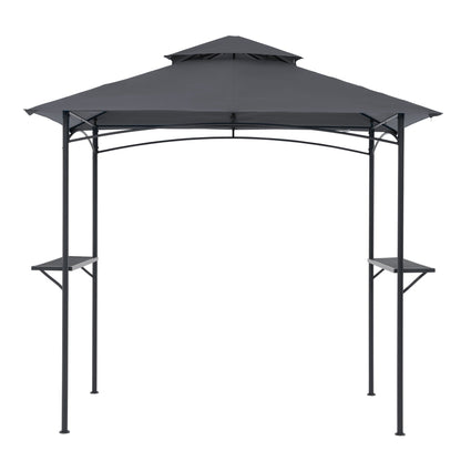 Gazebo extérieur étanche à la pluie pour barbecue, avec double paroi ventilée, 2,4 m x 1,5 m