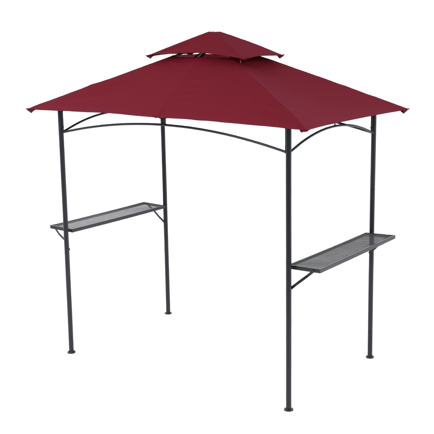 Gazebo extérieur étanche à la pluie pour barbecue, avec double paroi ventilée, 2,4 m x 1,5 m