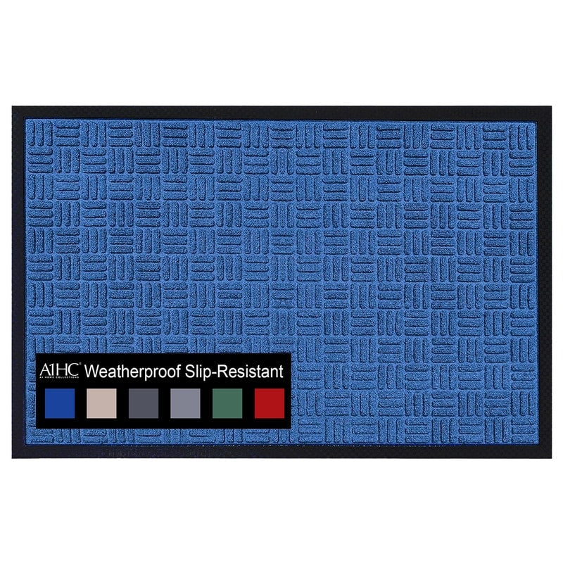 Tapis de porte A1HC neuf, durable et polyvalent, en caoutchouc polypropylène, pour usage intérieur et extérieur, toutes saisons.