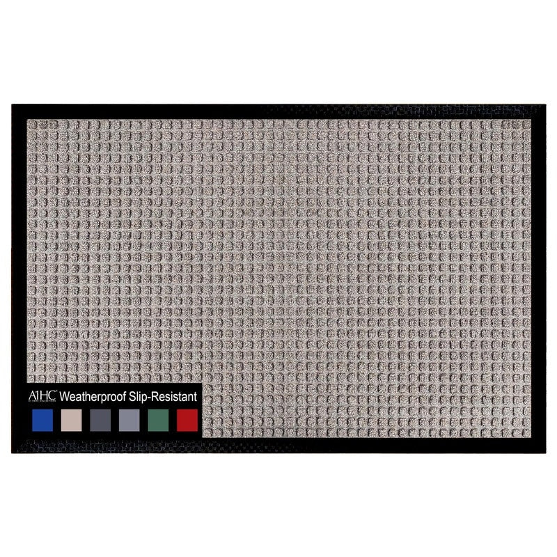 Tapis de porte A1HC neuf, durable et polyvalent, en caoutchouc polypropylène, pour usage intérieur et extérieur, toutes saisons.