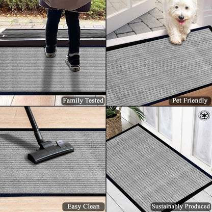 Tapis de porte A1HC neuf, durable et polyvalent, en caoutchouc polypropylène, pour usage intérieur et extérieur, toutes saisons.