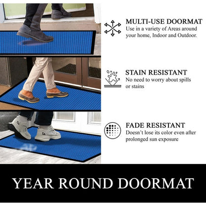 Tapis de porte A1HC neuf, durable et polyvalent, en caoutchouc polypropylène, pour usage intérieur et extérieur, toutes saisons.
