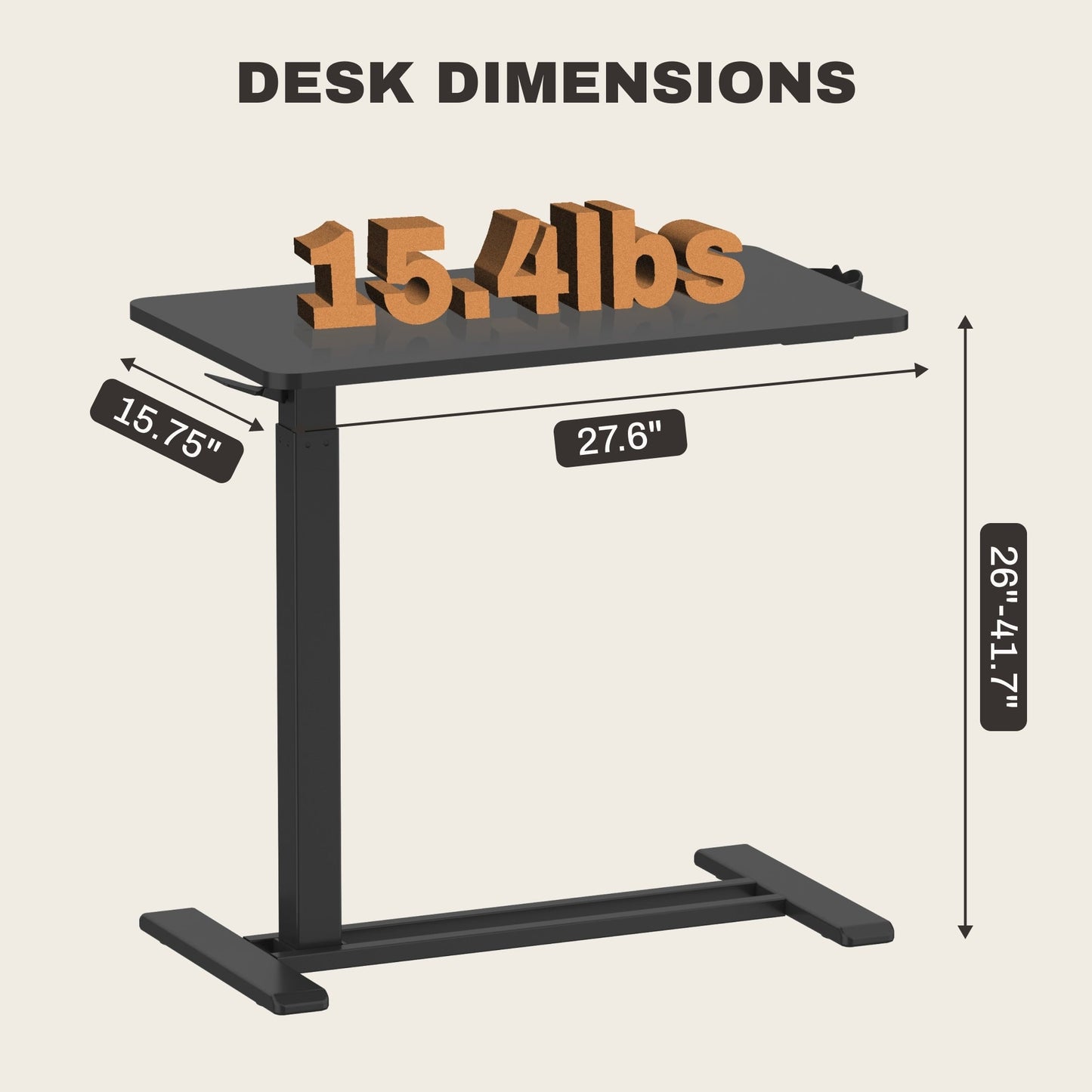 FunniHomi 28/32 Table de lit mobile à hauteur réglable avec roulettes, blanc/noir, pour ordinateur portable, pour lit et canapé