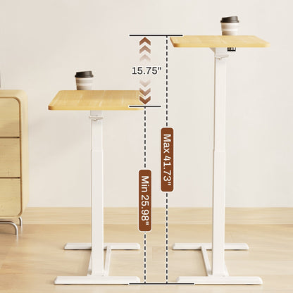 FunniHomi 28/32 Table de lit mobile à hauteur réglable avec roulettes, blanc/noir, pour ordinateur portable, pour lit et canapé