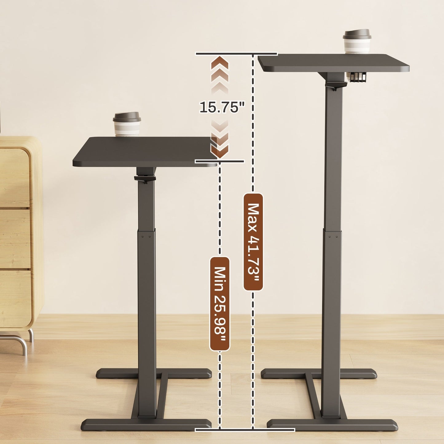 FunniHomi 28/32 Table de lit mobile à hauteur réglable avec roulettes, blanc/noir, pour ordinateur portable, pour lit et canapé