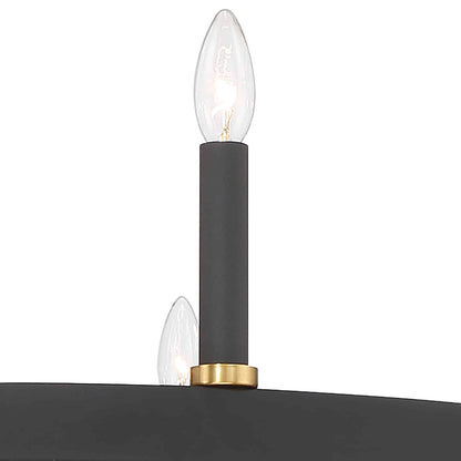 Lustre rond en forme de roue de chariot de style ferme moderne Acroma à 20 lumières de 40 po avec certification UL