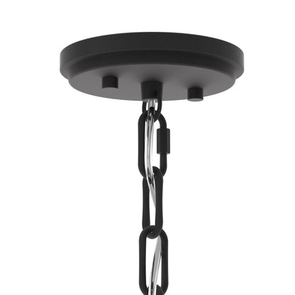 Lustre rond en forme de roue de chariot de style ferme moderne Acroma à 20 lumières de 40 po avec certification UL