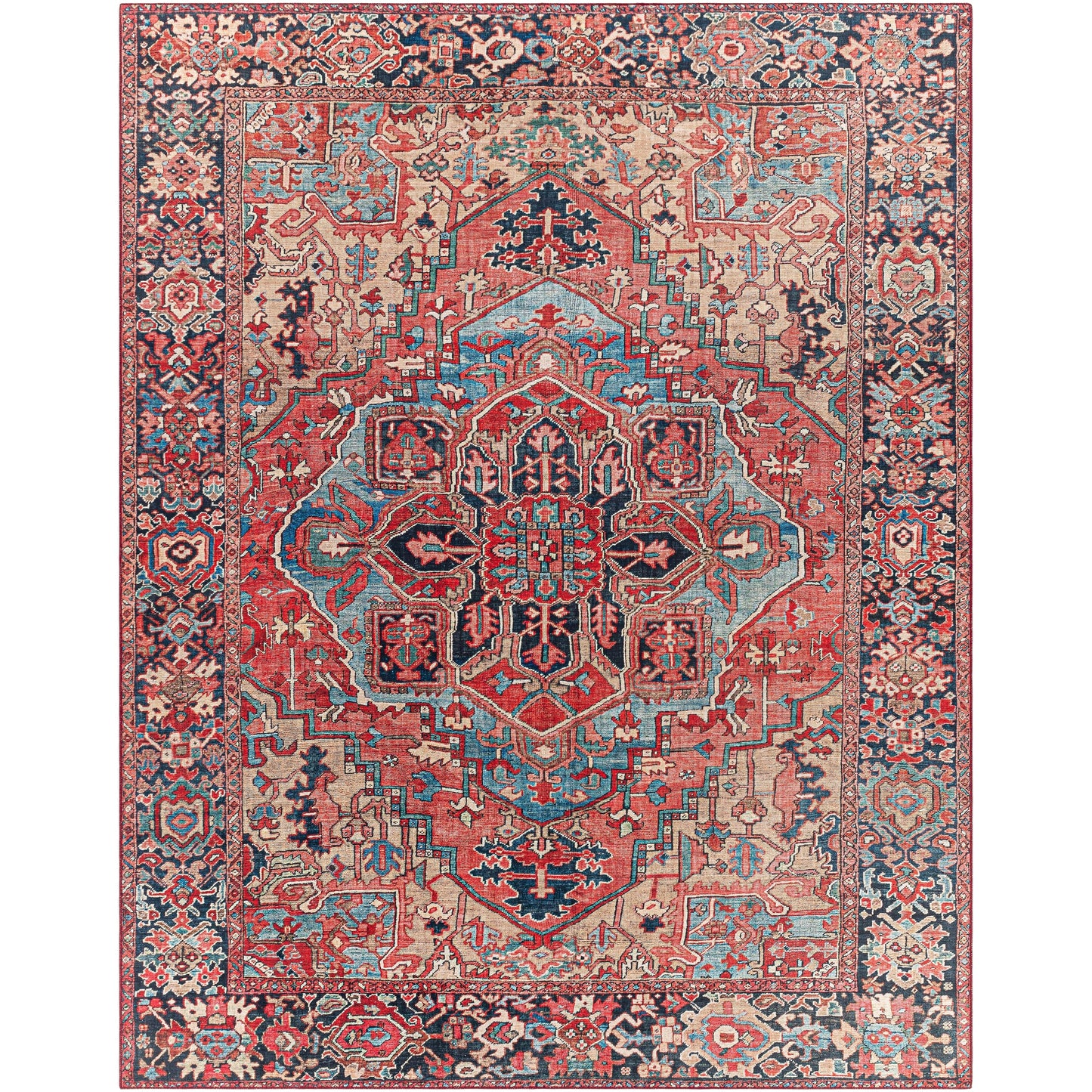Tapis imprimé médaillon vintage Livabliss Adenia
