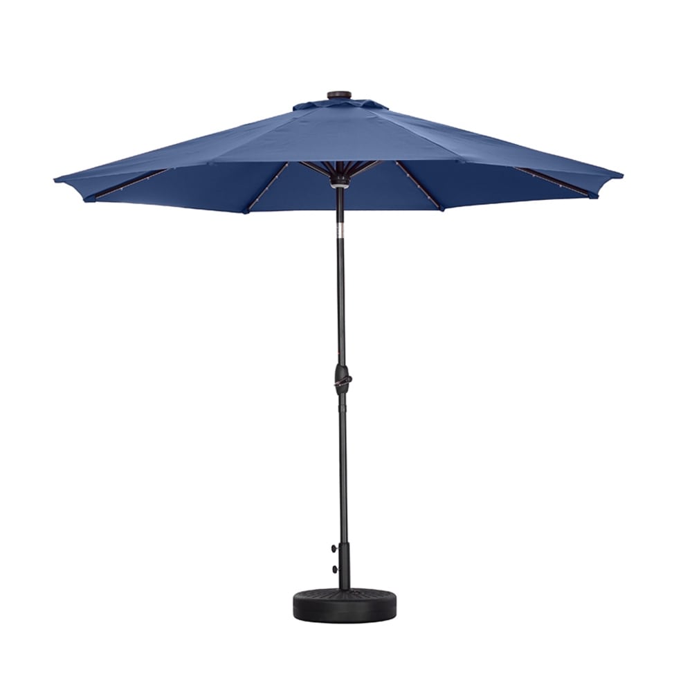 Parasol de terrasse Ainfox de 10 pieds avec lumières, parasol solaire d'extérieur sans base