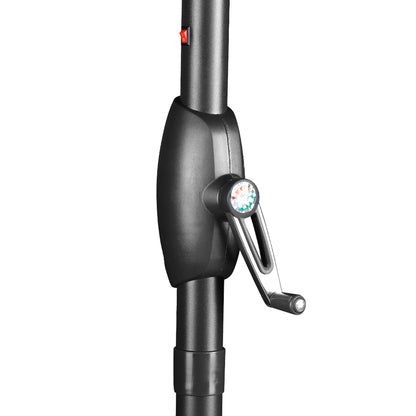 Parasol de terrasse Ainfox de 10 pieds avec lumières, parasol solaire d'extérieur sans base