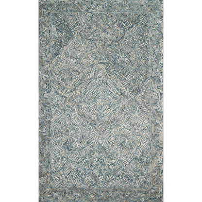 Tapis contemporain Alexander Home Aspen Denim Wool tufté à la main