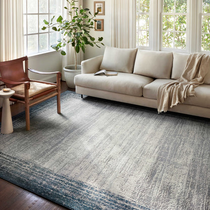 Tapis Alexander Home Grant moderne à bordure abstraite