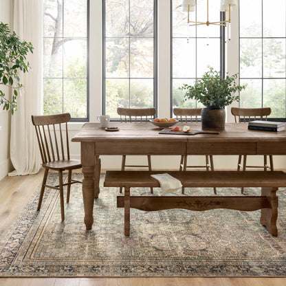 Tapis imprimé à motif oriental Alexander Home Isabelle, tons olive