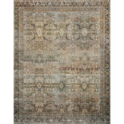 Tapis imprimé à motif oriental Alexander Home Isabelle, tons olive