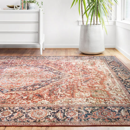 Tapis Alexander Home Isabelle style vintage traditionnel à bordure imprimée