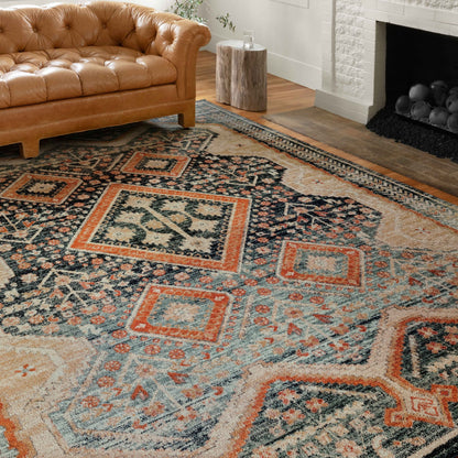 Tapis Alexander Home Luxe Ornate Antiqued Distressed Area Carpet