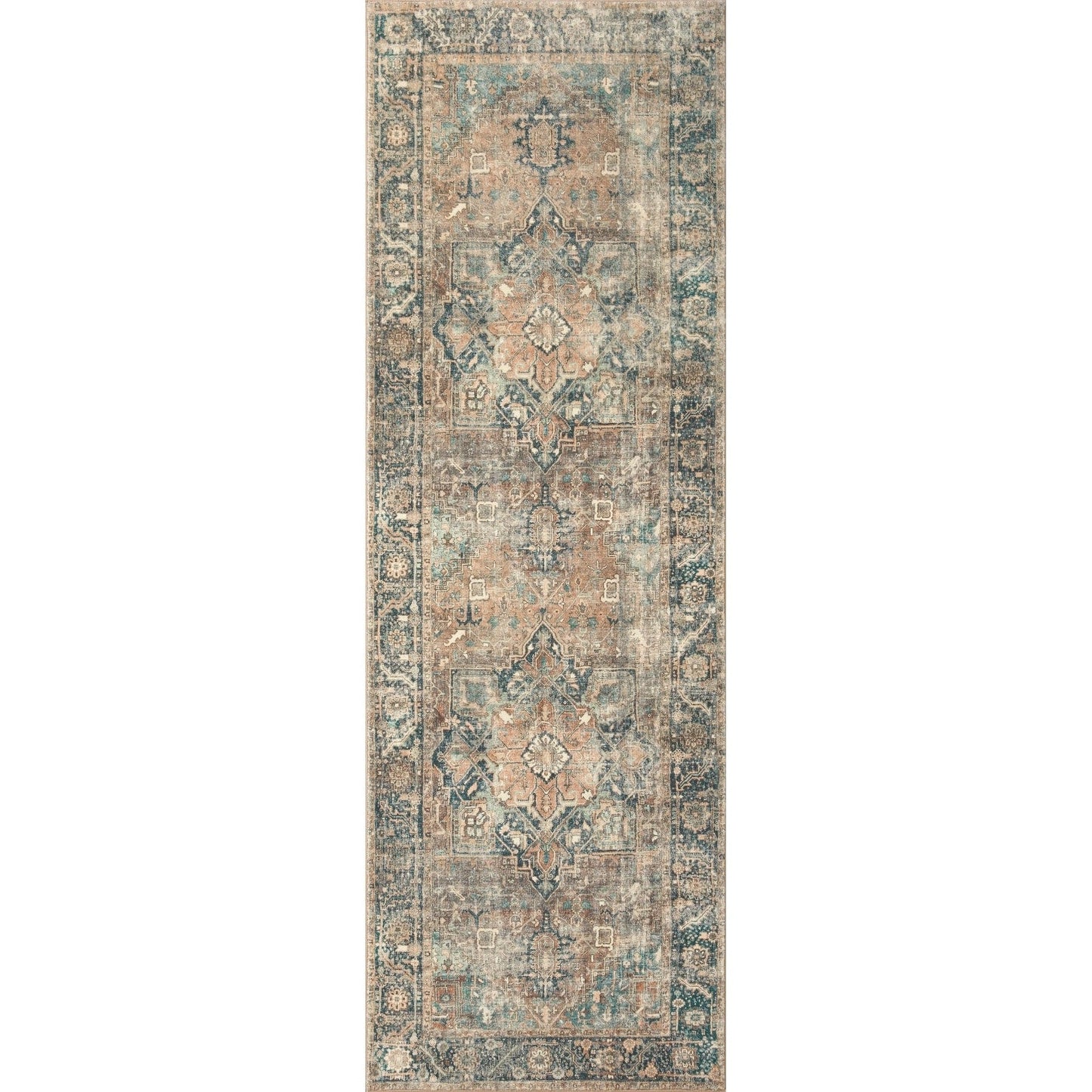 Tapis ultra moelleux Alexander Home Sara Boho Terracotta Medallion