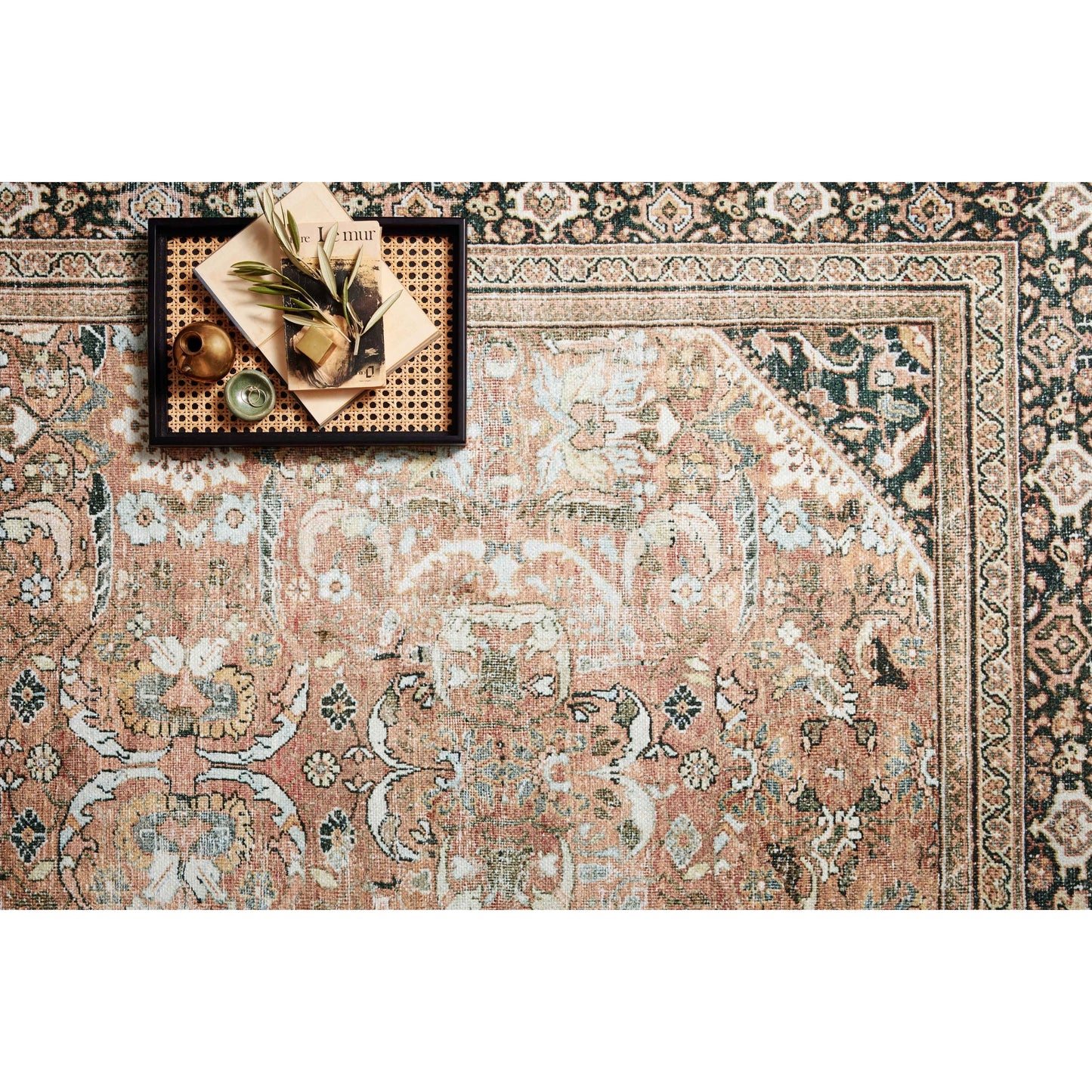 Tapis vintage imprimé botanique Alexander Home Sophia