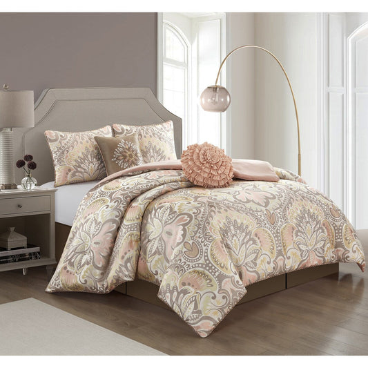 Ensemble de couette 6 pièces en jacquard médaillon Summerfield de Porch &amp; Den