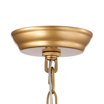 Lustre tambour Anita avec prisme en verre transparent