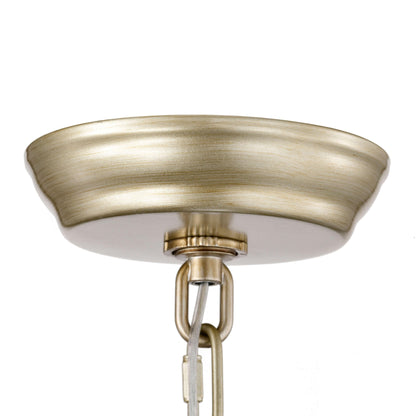 Lustre tambour Anita avec prisme en verre transparent