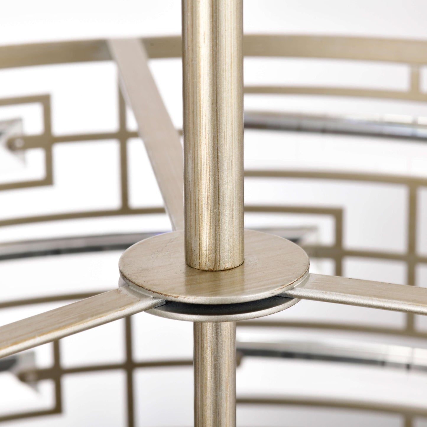 Lustre tambour Anita avec prisme en verre transparent