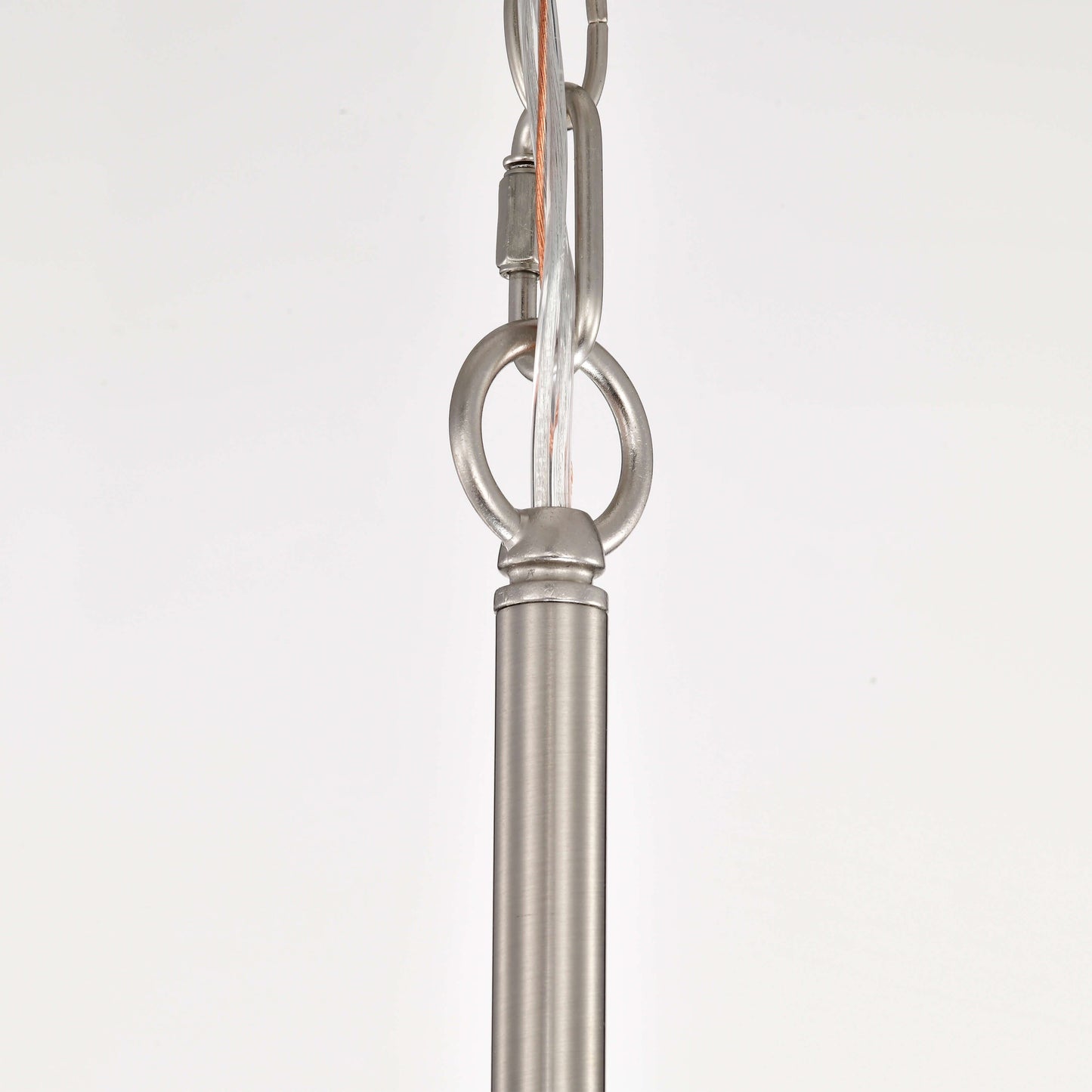 Lustre tambour Anita avec prisme en verre transparent