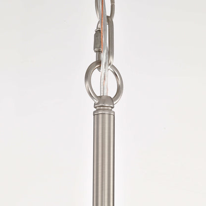 Lustre tambour Anita avec prisme en verre transparent