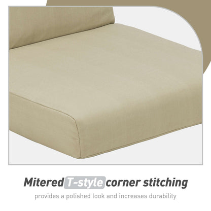 Lot de 4 coussins de chaise à dossier haut Aoodor Patio, 117 x 53 x 10 cm (coussins uniquement)