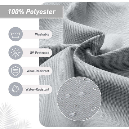 Lot de 4 coussins de chaise à dossier haut Aoodor Patio, 117 x 53 x 10 cm (coussins uniquement)