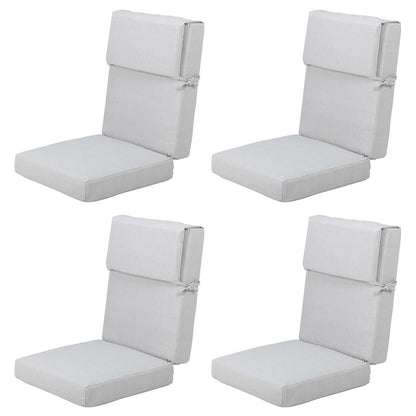 Lot de 4 coussins de chaise à dossier haut Aoodor Patio, 117 x 53 x 10 cm (coussins uniquement)