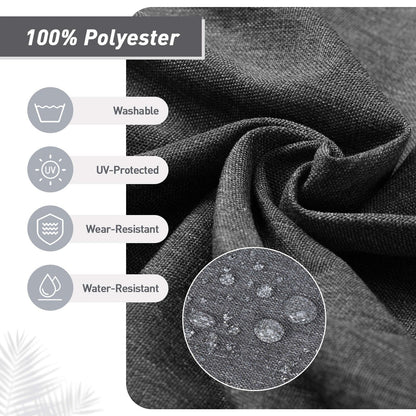 Lot de 4 coussins de chaise à dossier haut Aoodor Patio, 117 x 53 x 10 cm (coussins uniquement)