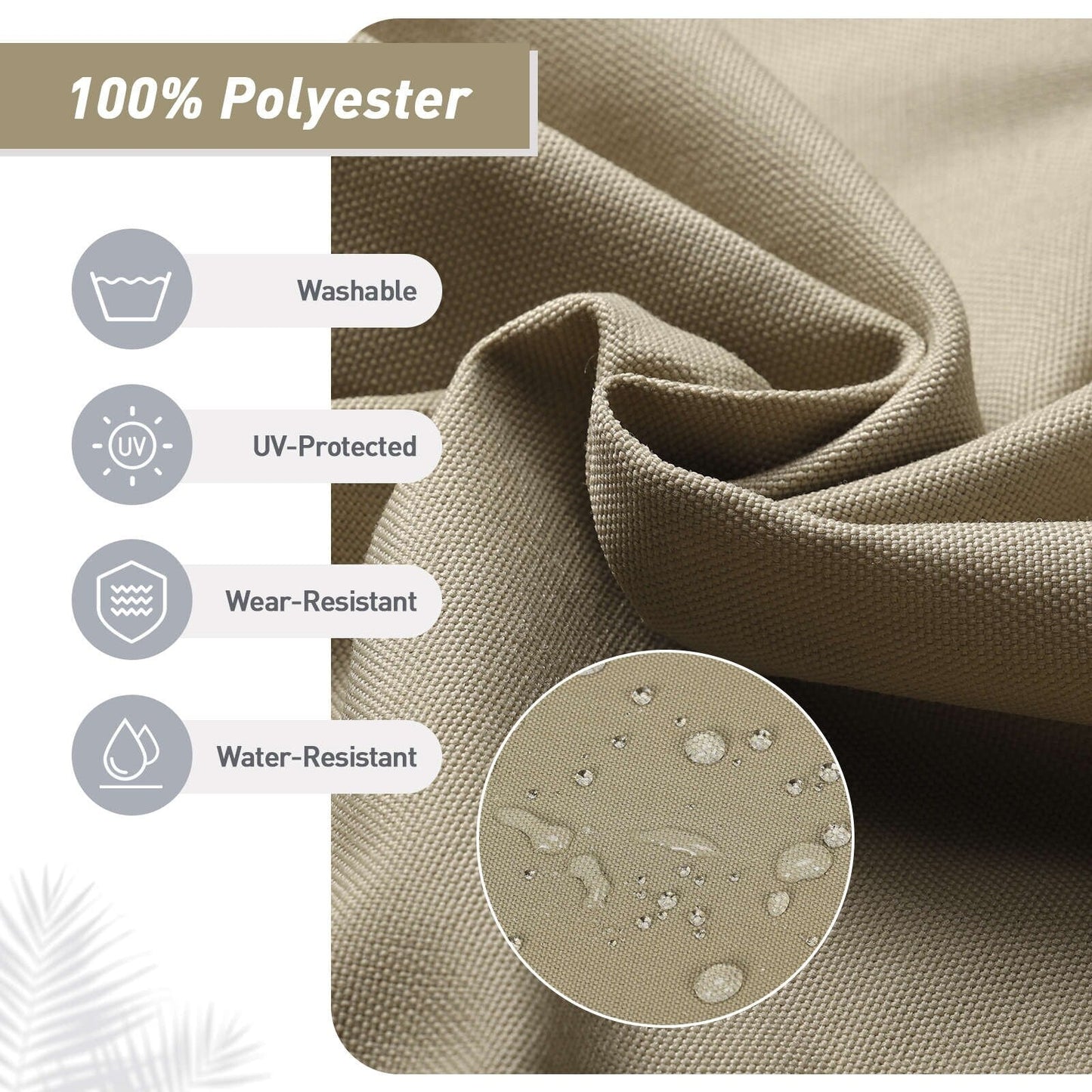 Lot de 4 coussins de chaise à dossier haut Aoodor Patio, 117 x 53 x 10 cm (coussins uniquement)