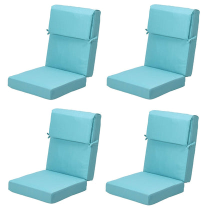 Lot de 4 coussins de chaise à dossier haut Aoodor Patio, 117 x 53 x 10 cm (coussins uniquement)
