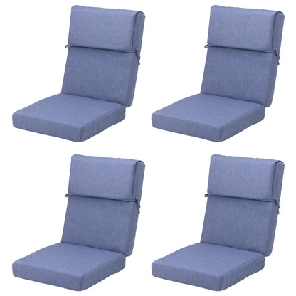 Lot de 4 coussins de chaise à dossier haut Aoodor Patio, 117 x 53 x 10 cm (coussins uniquement)