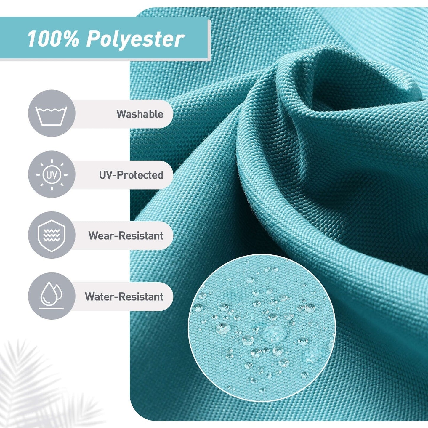 Lot de 4 coussins de chaise à dossier haut Aoodor Patio, 117 x 53 x 10 cm (coussins uniquement)