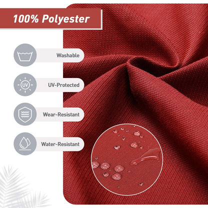 Lot de 4 coussins de chaise à dossier haut Aoodor Patio, 117 x 53 x 10 cm (coussins uniquement)