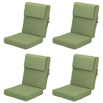 Lot de 4 coussins de chaise à dossier haut Aoodor Patio, 117 x 53 x 10 cm (coussins uniquement)
