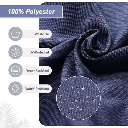 Lot de 4 coussins de chaise à dossier haut Aoodor Patio, 117 x 53 x 10 cm (coussins uniquement)