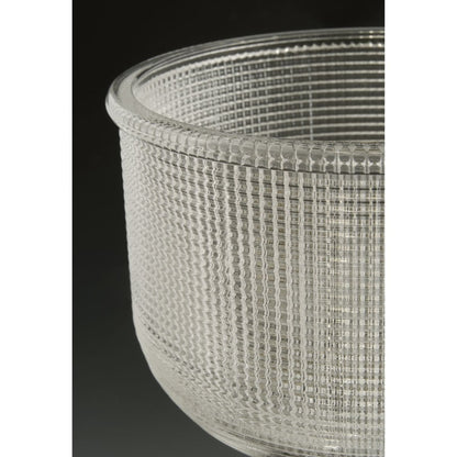 Luminaire de salle de bain côtier à trois lumières, collection Archie, en chrome poli, verre prismatique transparent double - 8,75 x 26,25 x 7,25