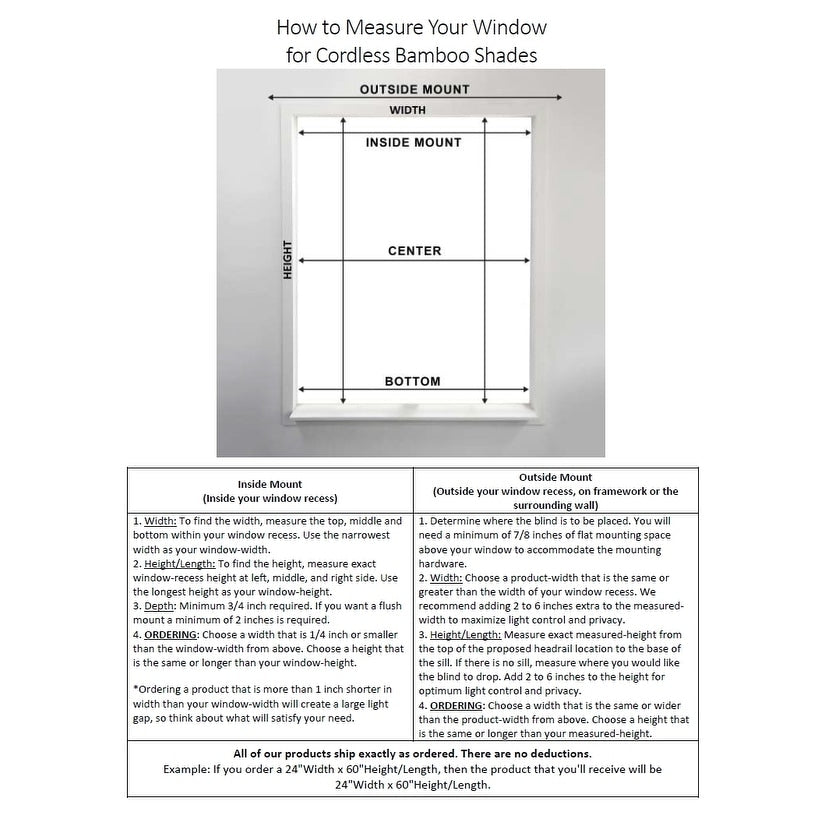 Store romain Arlo sans fil en bambou blanchi à la chaux, 60 pouces