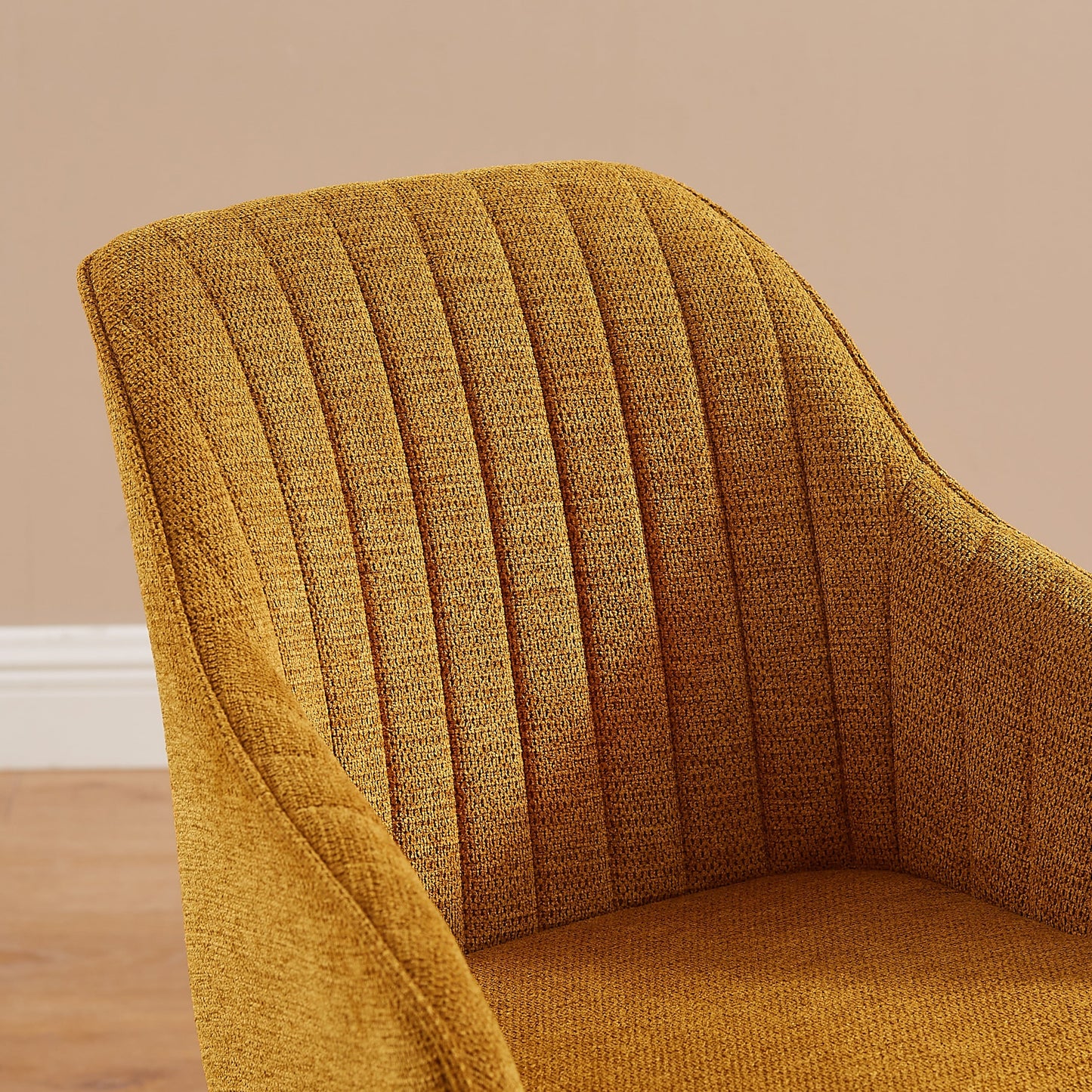 Fauteuil d'appoint pivotant Art Leon moderne avec pieds en bois