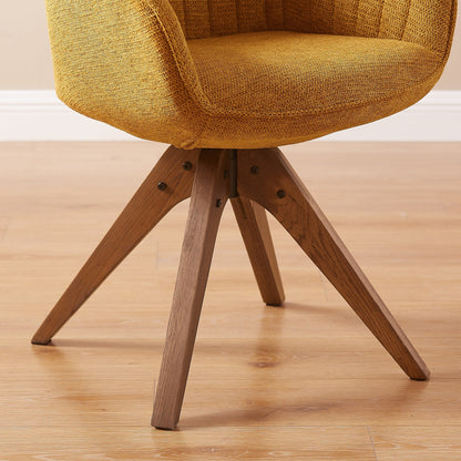 Fauteuil d'appoint pivotant Art Leon moderne avec pieds en bois
