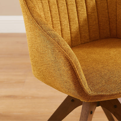 Fauteuil d'appoint pivotant Art Leon moderne avec pieds en bois