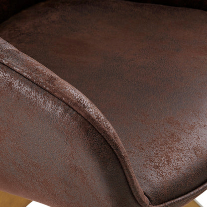 Fauteuil d'appoint pivotant Art Leon moderne avec pieds en bois