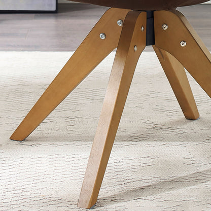 Fauteuil d'appoint pivotant Art Leon moderne avec pieds en bois